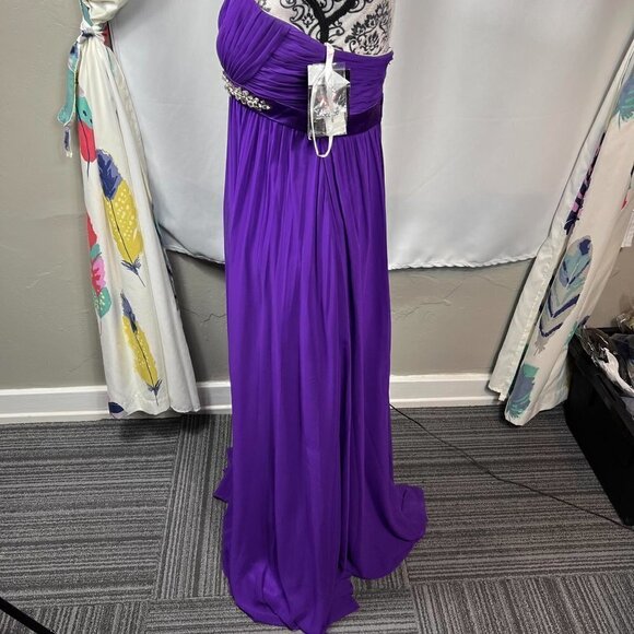Xcite Extreme strapless fit n flare empire waist rhinestone evening dress. Sz 6 - Picture 7 of 11